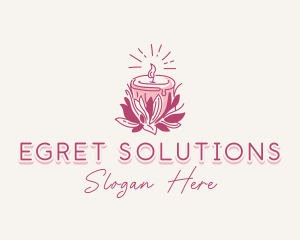 Candle Light Floral logo design