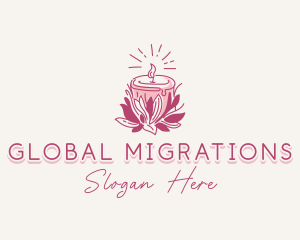 Candle Light Floral logo design