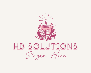 Candle Light Floral logo design