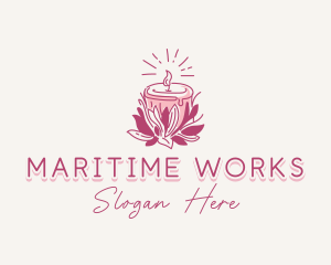 Candle Light Floral logo design