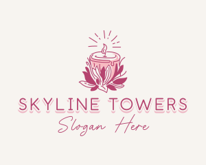 Candle Light Floral logo design