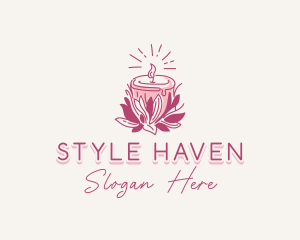 Candle Light Floral logo design