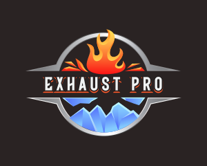 Exhaust - Fire Ice Exhaust HVAC logo design