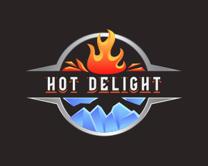  Fire Ice Exhaust HVAC logo design