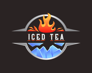  Fire Ice Exhaust HVAC logo design