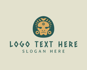 Historian - Native Aztec Chieftain logo design