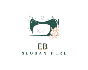 Alteration - Sewing Machine Flower logo design