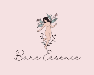 Nude Woman Flower logo design