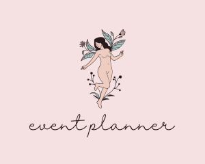 Aesthetician - Nude Woman Flower logo design