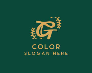 Yoga - Premium Golden Wreath logo design