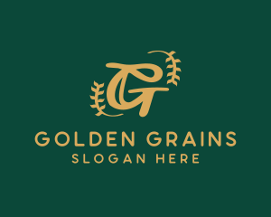 Premium Golden Wreath logo design