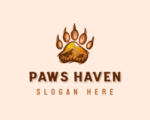 Mountain Bear Paw logo design