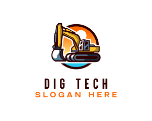 Demolition Excavation Machine logo design