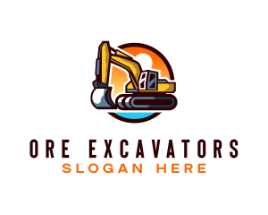 Demolition Excavation Machine logo design