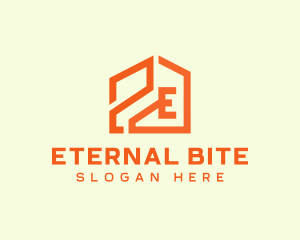 Home Renovation Letter E logo design