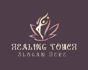 Human Lotus Flower logo design