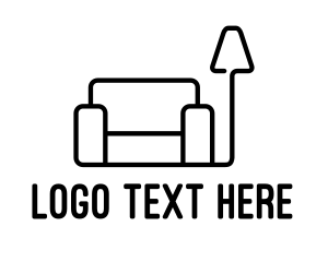 Living Room - Minimalist Furniture Outline logo design
