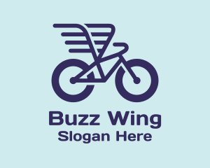 Winged Courier Bike  logo design