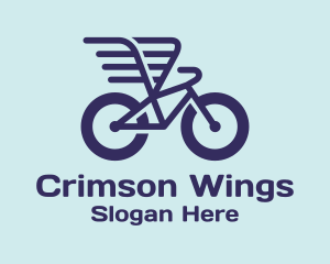 Winged Courier Bike  logo design