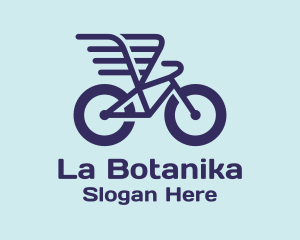 Winged - Winged Courier Bike logo design