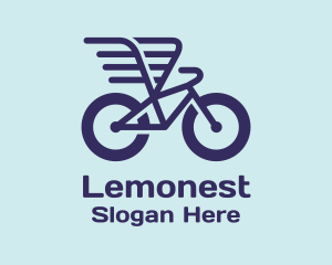 Transport - Winged Courier Bike logo design