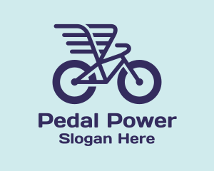 Winged Courier Bike  logo design