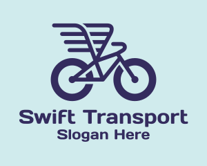 Winged Courier Bike  logo design