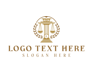 Lawyer - Pillar Justice Scale logo design