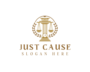 Pillar Justice Scale logo design