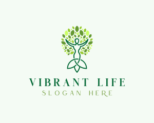 Woman Tree Lotus Spa logo design