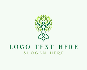 Yoga - Woman Tree Lotus Spa logo design