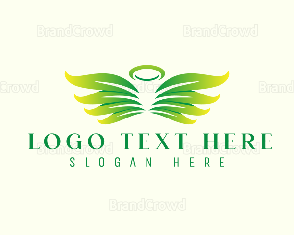 Leaf Angel Wings Logo