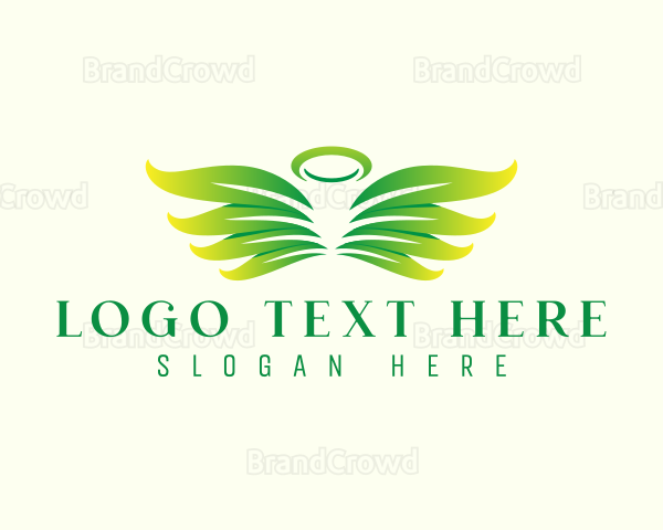 Leaf Angel Wings Logo