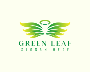 Leaf Angel Wings logo design