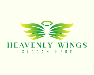 Leaf Angel Wings logo design