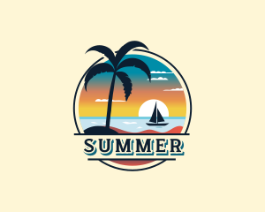 Beach Resort Sailing logo design