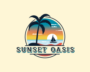 Beach Resort Sailing logo design