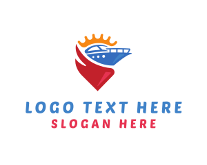 Ship - Luxury Boat King logo design