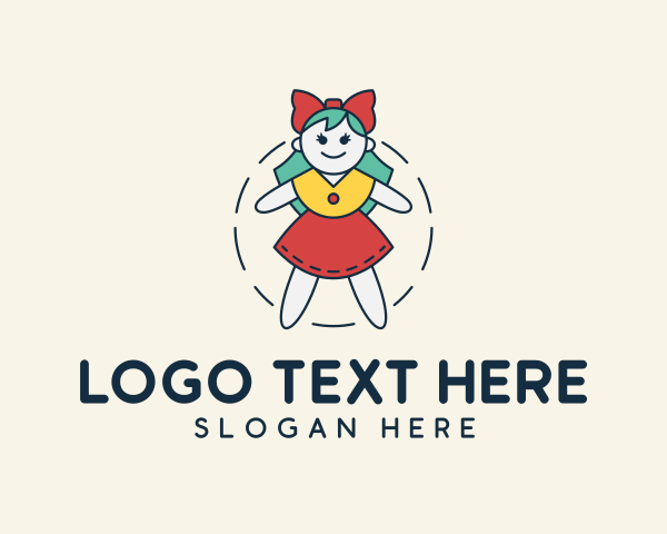 Kindergarten - Kindergarten Doll Toy logo design
