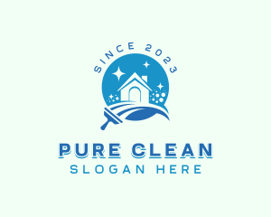 Sanitary Cleaning Squeegee logo design