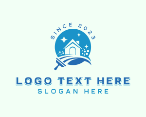 Clean - Sanitary Cleaning Squeegee logo design