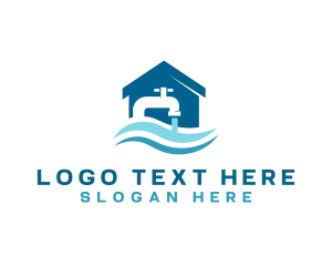 Faucet - Plumbing Faucet House logo design