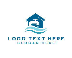Wave - Plumbing Faucet House logo design