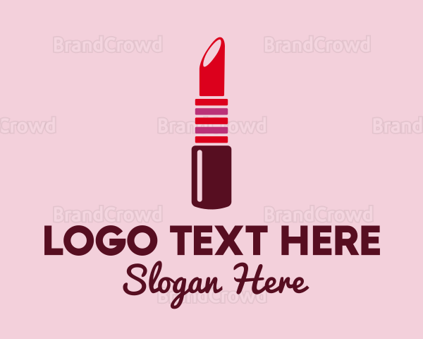 Bright Red Lipstick Logo