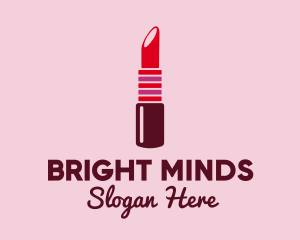 Bright Red Lipstick  logo design