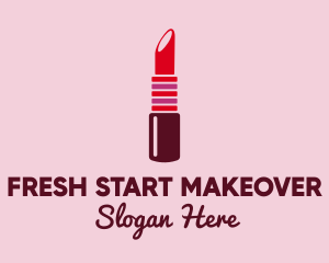 Bright Red Lipstick  logo design