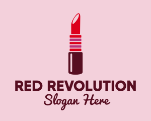 Bright Red Lipstick  logo design