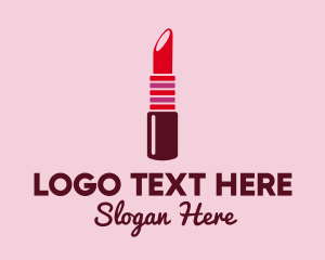 Lipstick - Bright Red Lipstick logo design