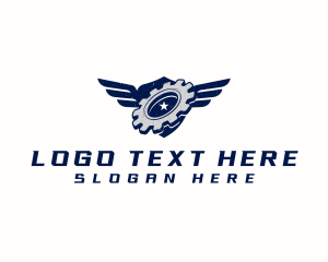 Textured - Mechanic Industrial Cog logo design
