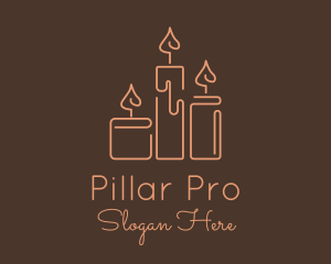 Wax Pillar Candle logo design